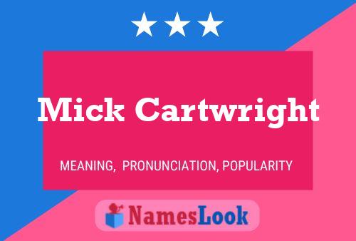 Mick Cartwright 名字海报