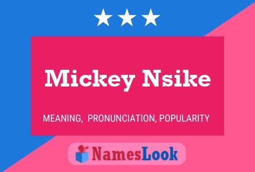 Mickey Nsike 名字海报