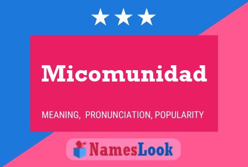 Micomunidad 名字海报