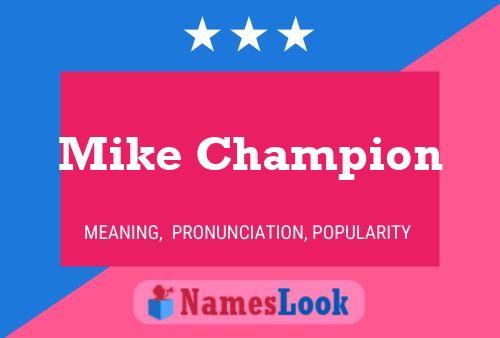 Mike Champion 名字海报