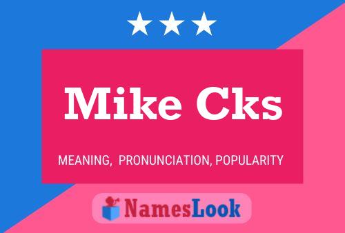 Mike Cks 名字海报