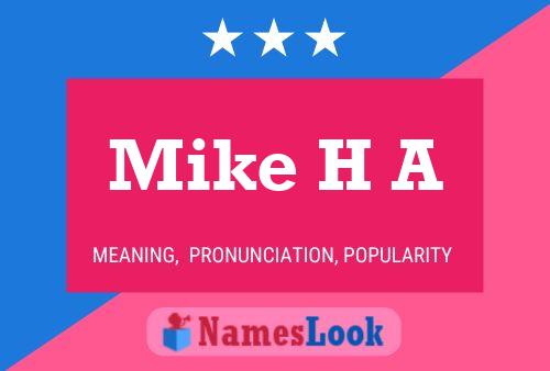 Mike H A 名字海报