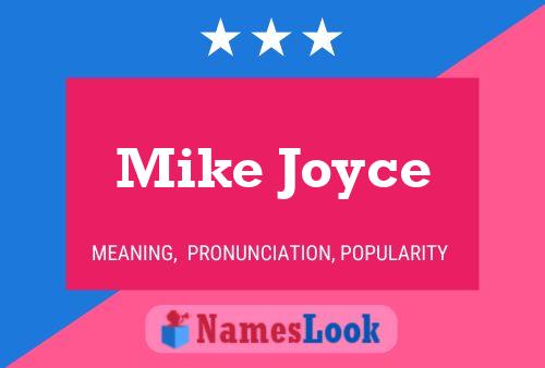 Mike Joyce 名字海报