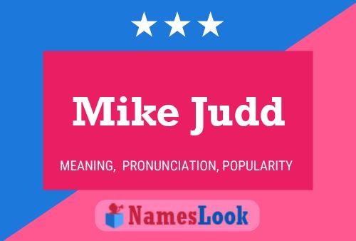 Mike Judd 名字海报