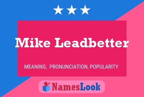 Mike Leadbetter 名字海报