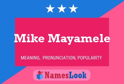 Mike Mayamele 名字海报