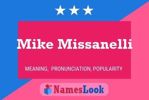 Mike Missanelli 名字海报