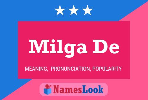 Milga De 名字海报