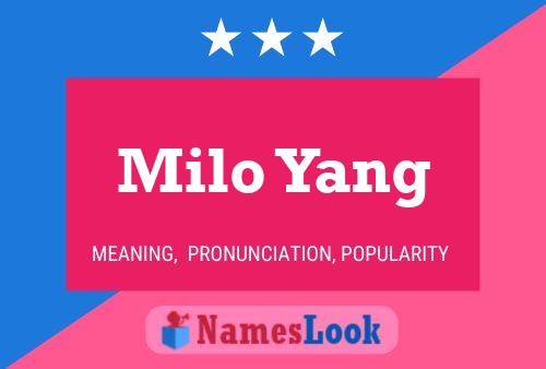 Milo Yang 名字海报