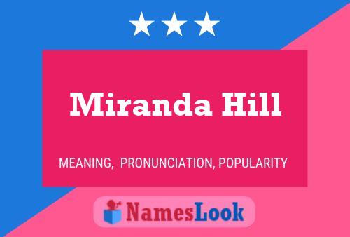 Miranda Hill 名字海报