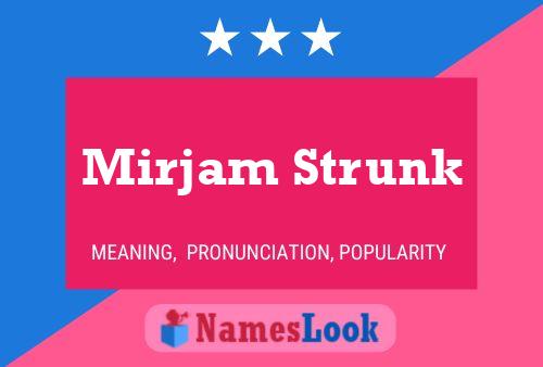 Mirjam Strunk 名字海报