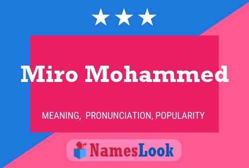 Miro Mohammed 名字海报