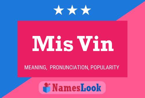 Mis Vin 名字海报