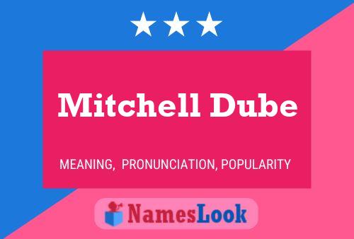 Mitchell Dube 名字海报