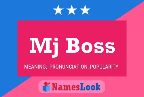 Mj Boss 名字海报