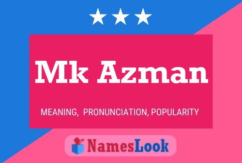 Mk Azman 名字海报