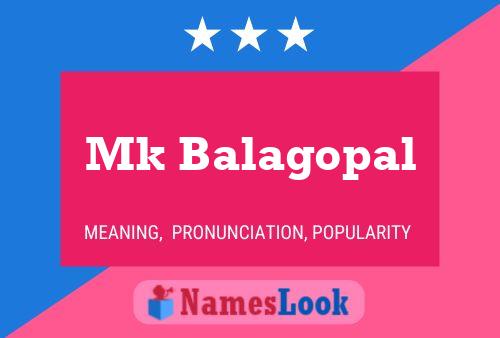 Mk Balagopal 名字海报