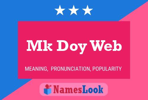 Mk Doy Web 名字海报