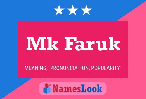 Mk Faruk 名字海报