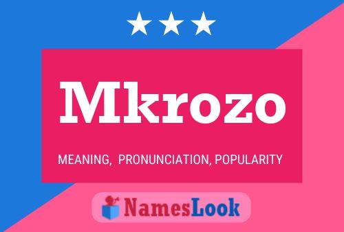 Mkrozo 名字海报