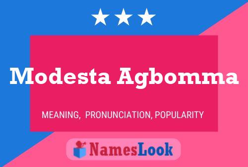 Modesta Agbomma 名字海报