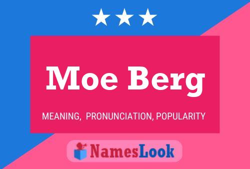 Moe Berg 名字海报