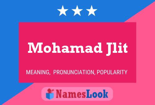 Mohamad Jlit 名字海报