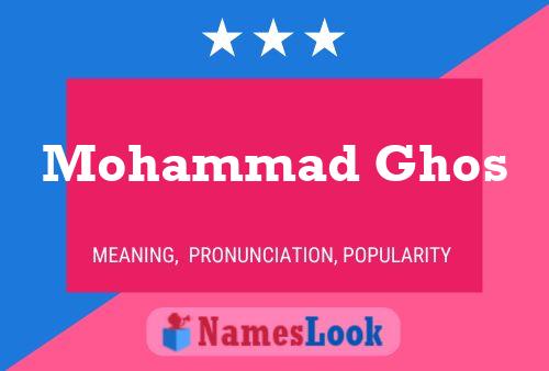 Mohammad Ghos 名字海报