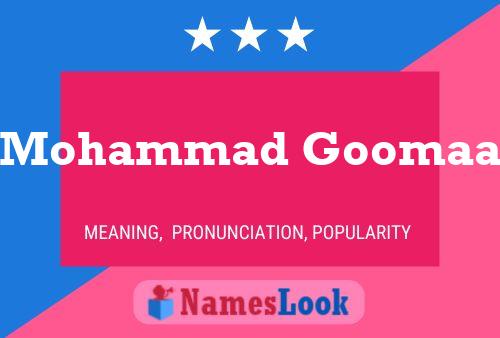 Mohammad Goomaa 名字海报