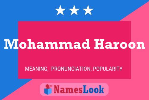 Mohammad Haroon 名字海报