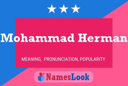 Mohammad Herman 名字海报