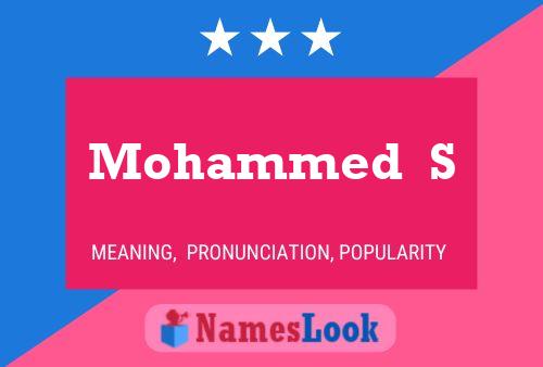 Mohammed  S 名字海报