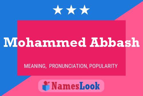 Mohammed Abbash 名字海报