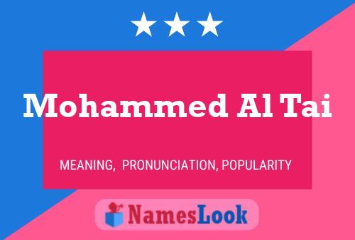 Mohammed Al Tai 名字海报