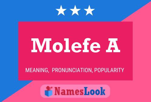 Molefe A 名字海报