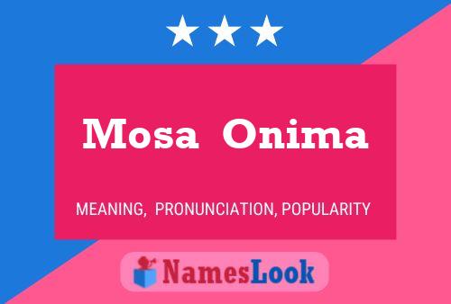 Mosa  Onima 名字海报