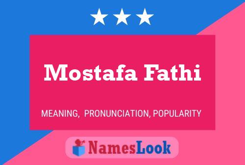 Mostafa Fathi 名字海报