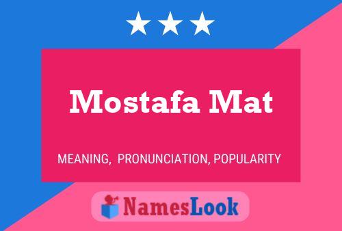 Mostafa Mat 名字海报