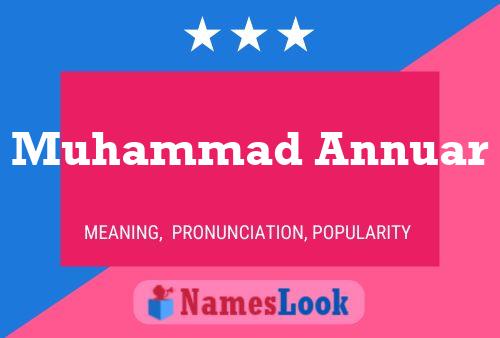 Muhammad Annuar 名字海报