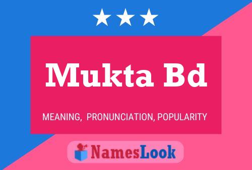 Mukta Bd 名字海报