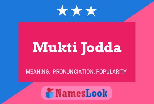 Mukti Jodda 名字海报