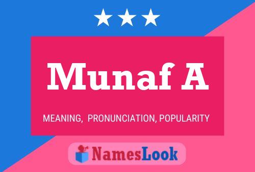 Munaf A 名字海报