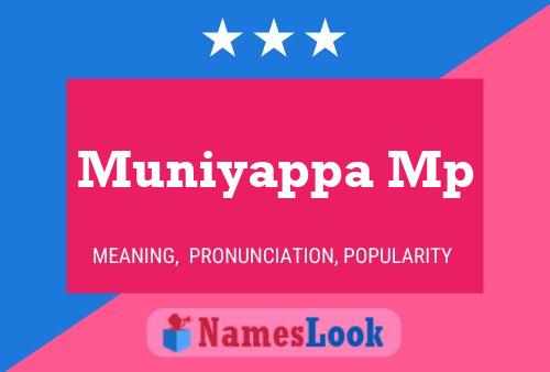 Muniyappa Mp 名字海报