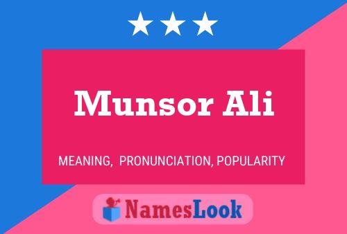 Munsor Ali 名字海报