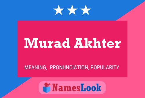 Murad Akhter 名字海报