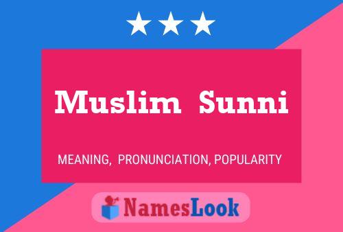 Muslim  Sunni 名字海报