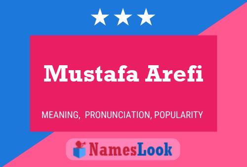 Mustafa Arefi 名字海报