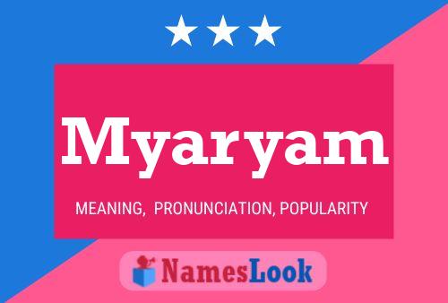 Myaryam 名字海报