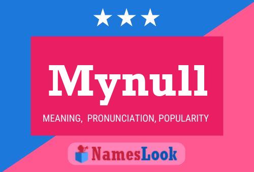 Mynull 名字海报