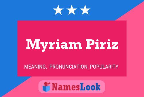 Myriam Piriz 名字海报